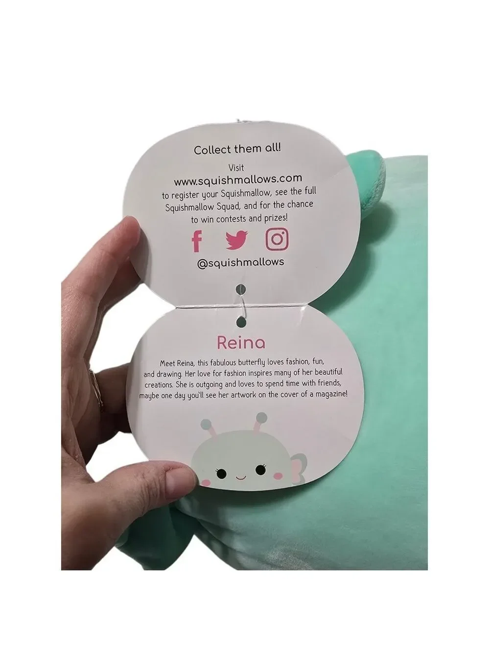 Reina The Butterfly 12 Inch Stackable Squishmallow NWT